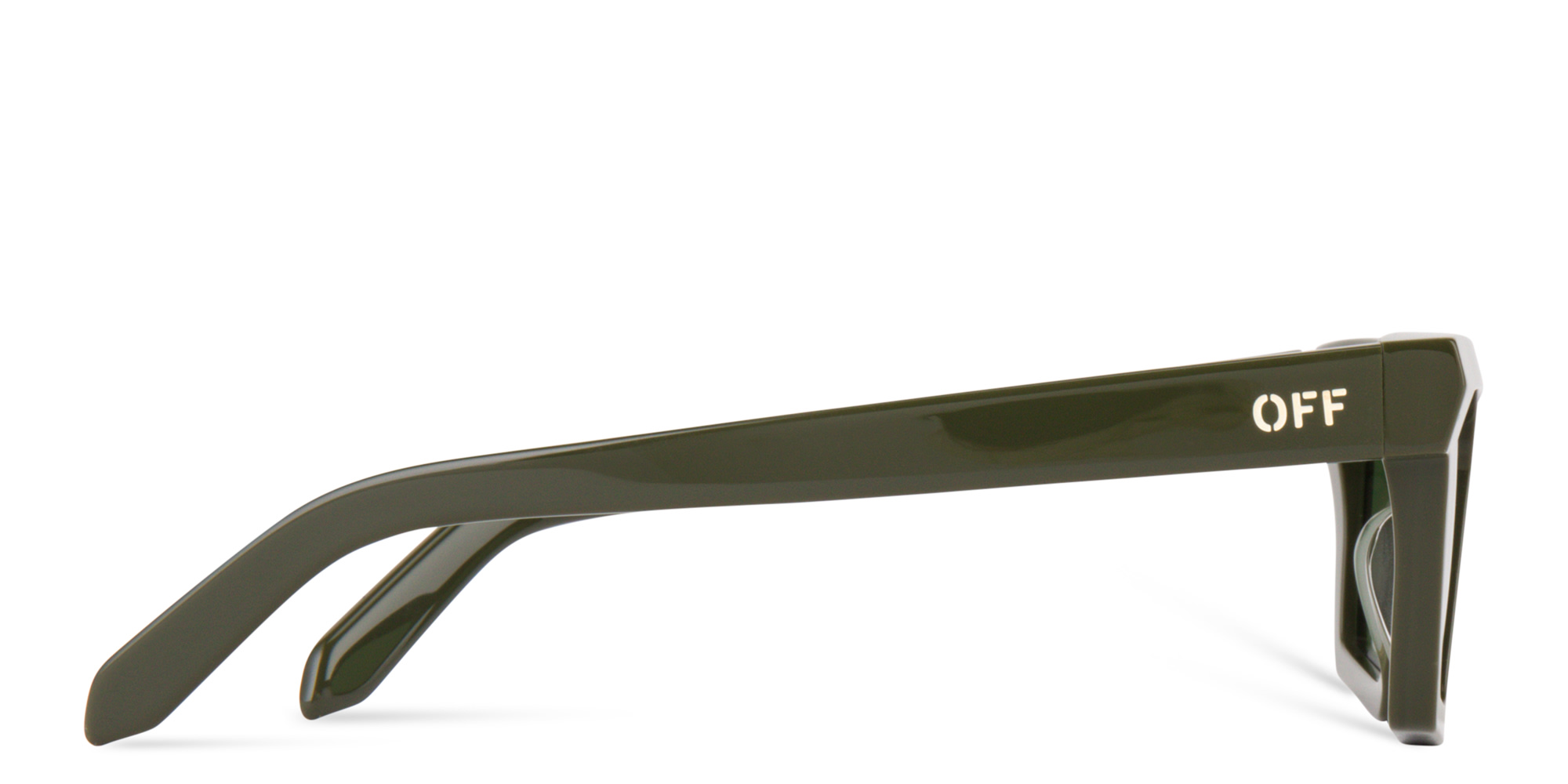 Shop OFF WHITE Windsor Unisex Rectangle Sunglasses in Green online.
