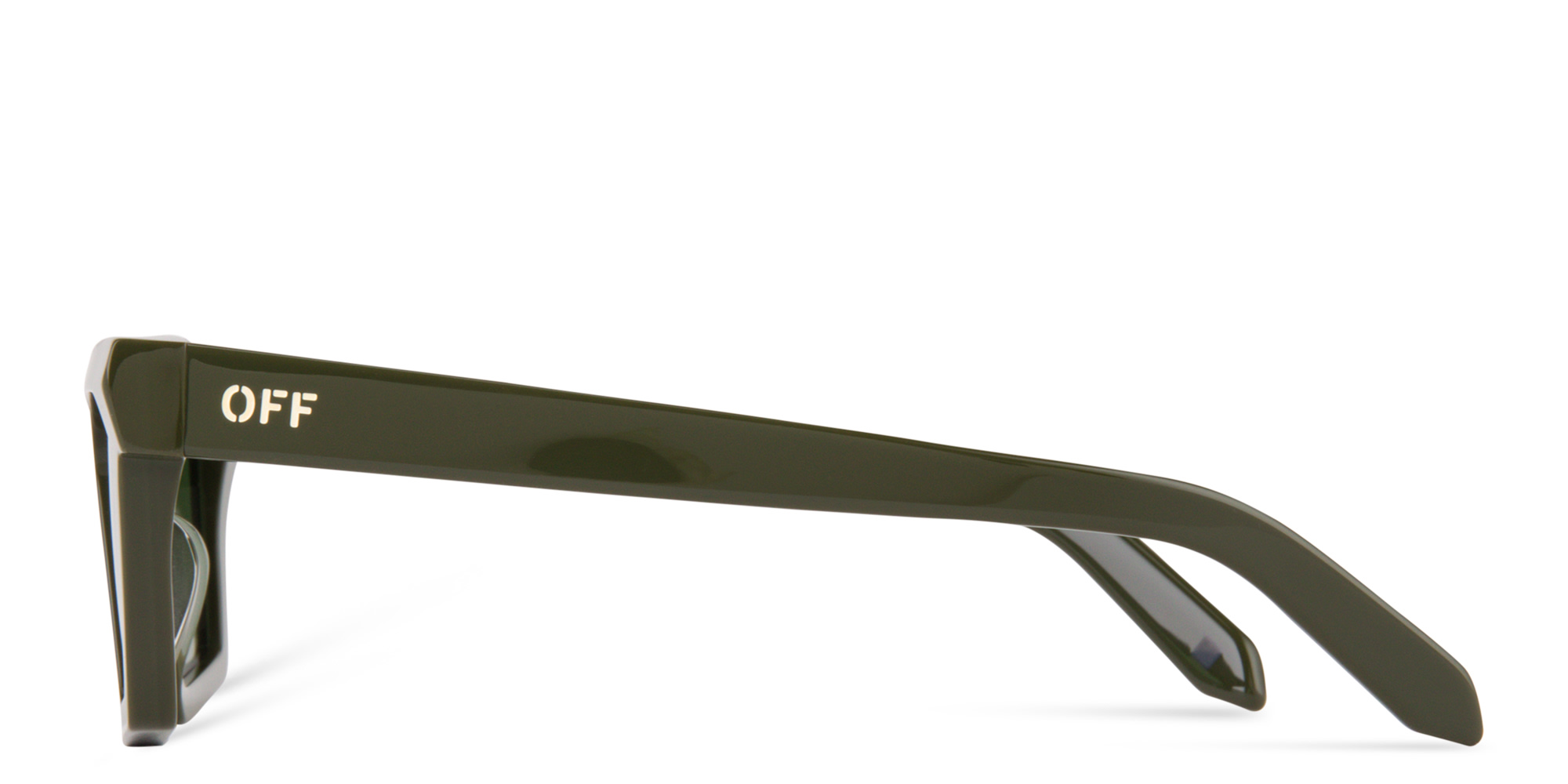 Shop OFF WHITE Windsor Unisex Rectangle Sunglasses in Green online.