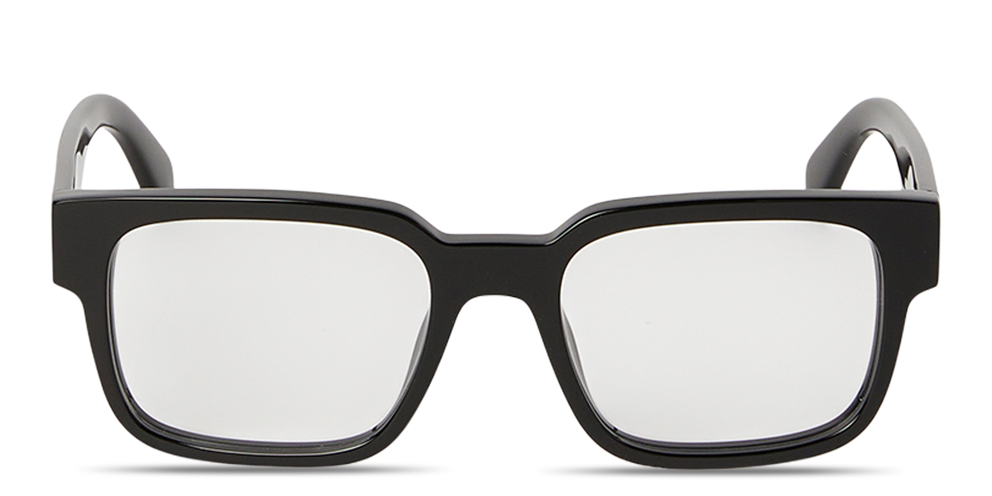 OFF WHITE Logo Signature Unisex Square Eyeglasses in Black – Product Photo 1