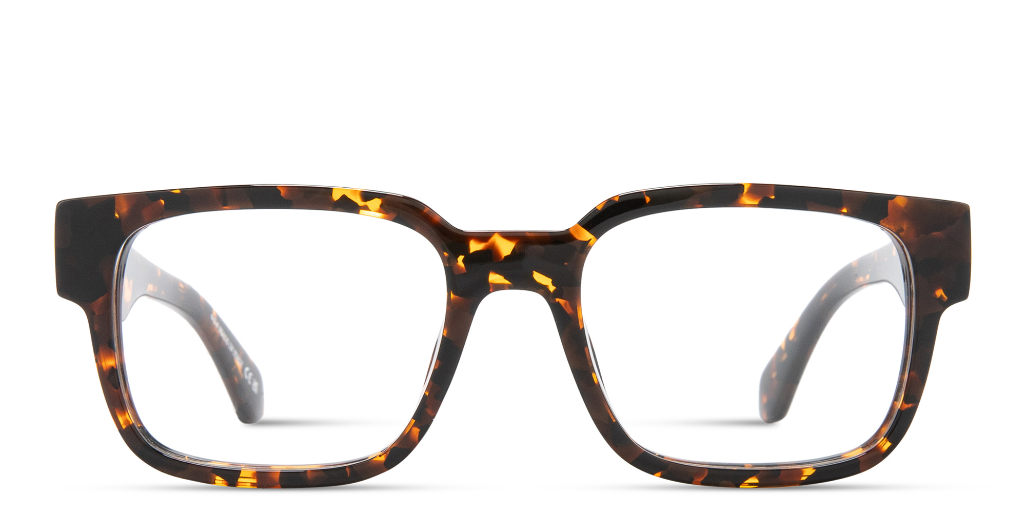 Shop OFF WHITE Logo Signature Unisex Square Eyeglasses in Havana online.