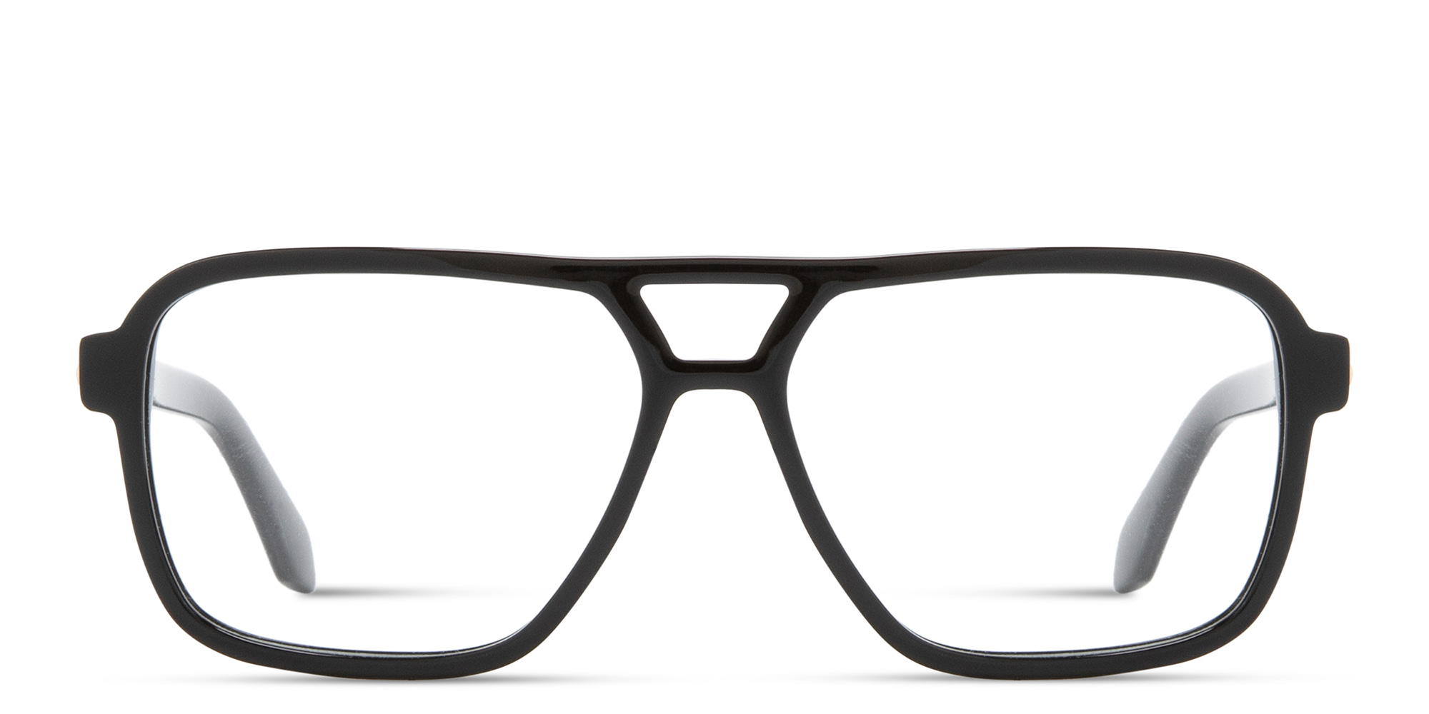 Shop OFF WHITE Arrows Logo Unisex Wide Aviator Eyeglasses in Black online.