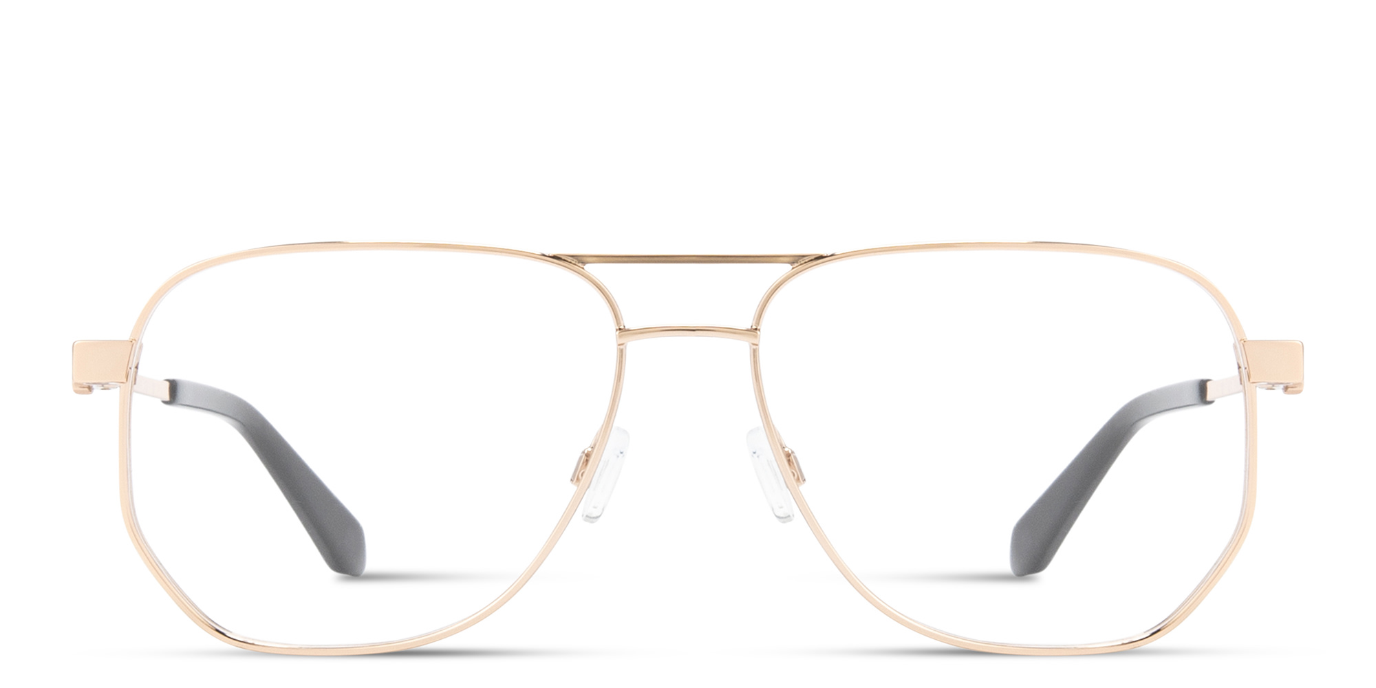 تسوق نظارات طبية واسعة طراز أفياتور للجنسين بشعار السهم أوف وايت بلون ذهبي أونلاين.