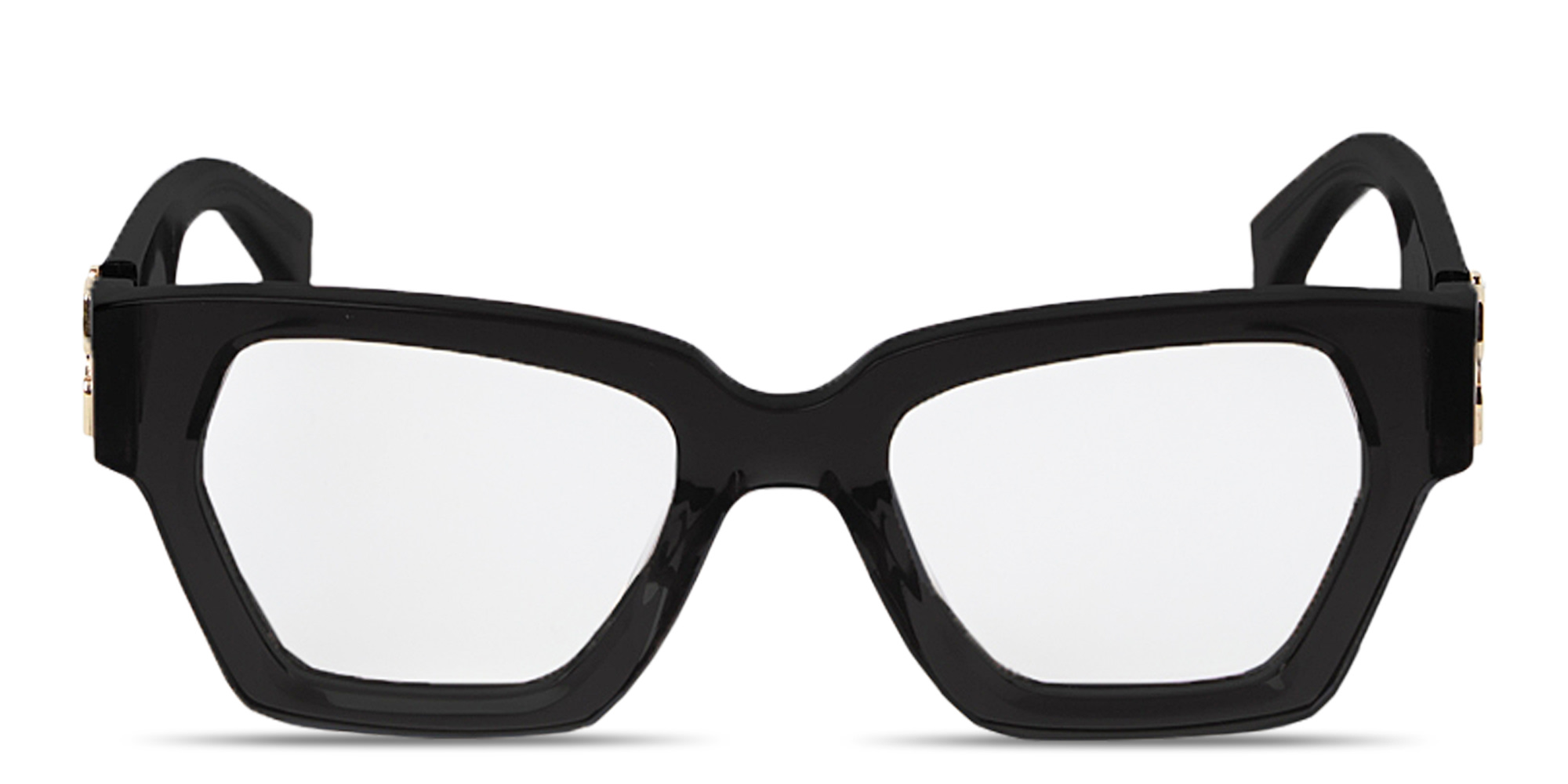 Shop OFF WHITE Arrows Logo Unisex Cat-Eye Eyeglasses in Black online.