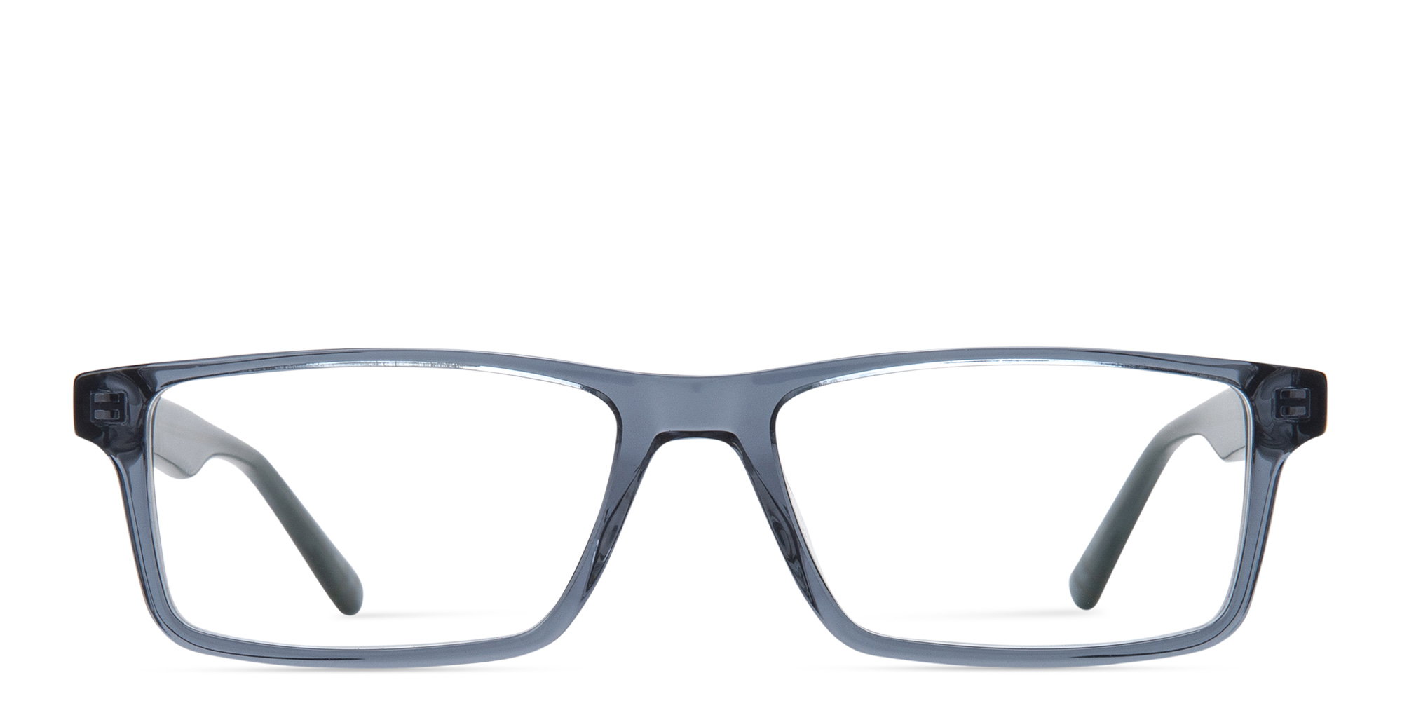 EYE'M Kids Rectangle Eyeglasses in Transparent Blue – Product Photo 1