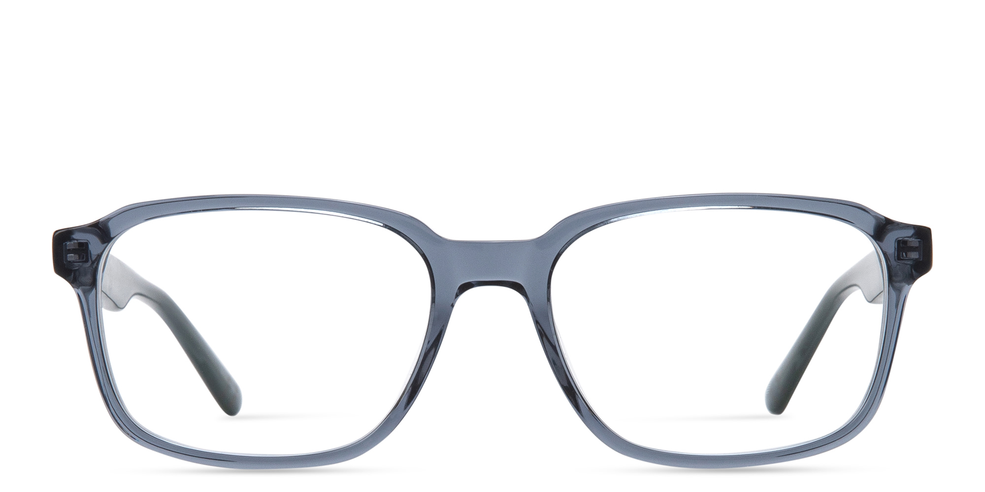Shop EYE'M Kids Square Eyeglasses in Transparent Blue online.