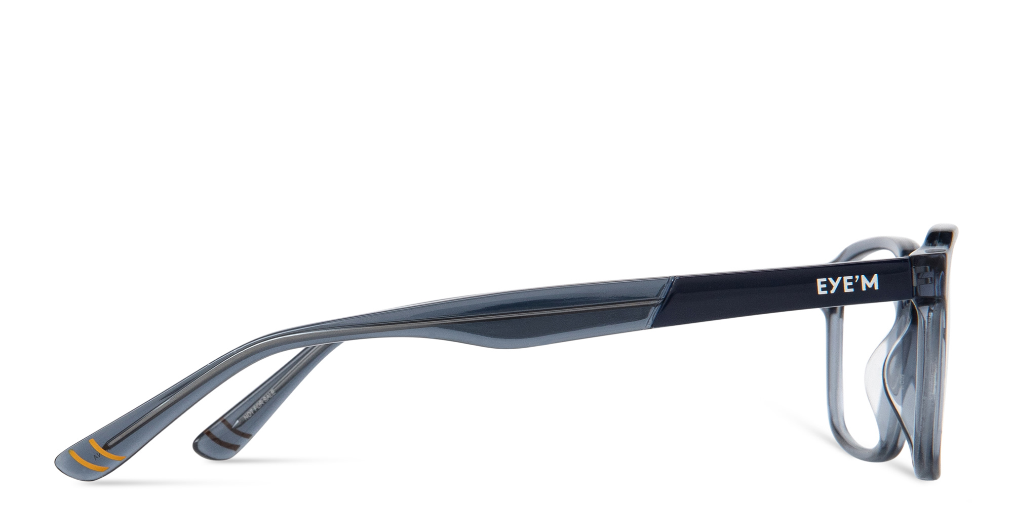 Shop EYE'M Kids Square Eyeglasses in Transparent Blue online.