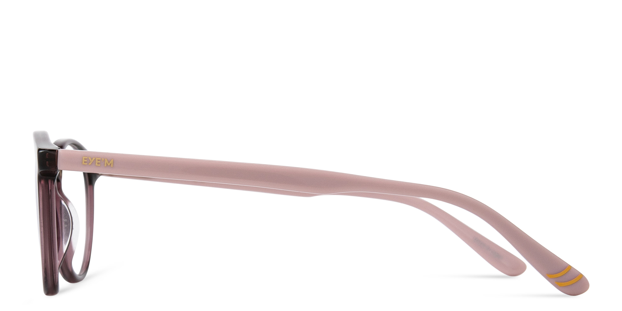 Shop EYE'M Kids Panthos Eyeglasses in Transparent Brown online.