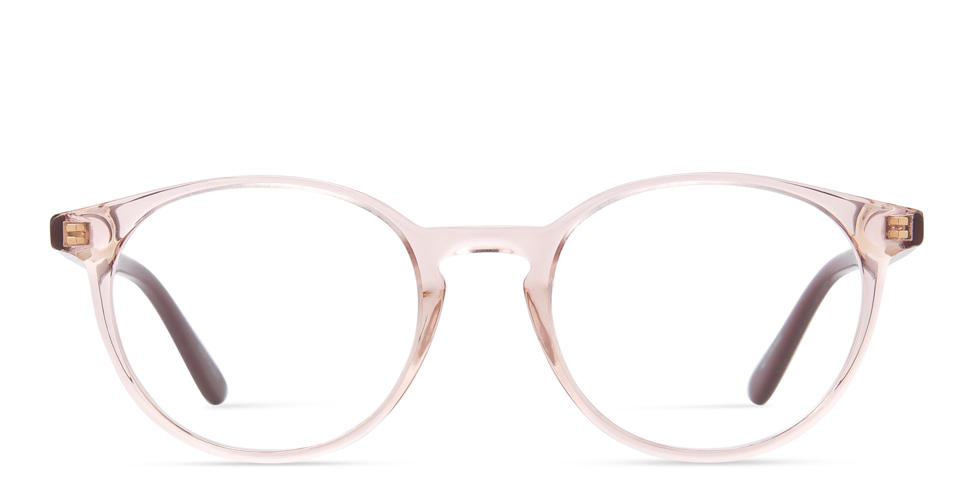 Shop EYE'M Kids Panthos Eyeglasses in Transparent Peach online.