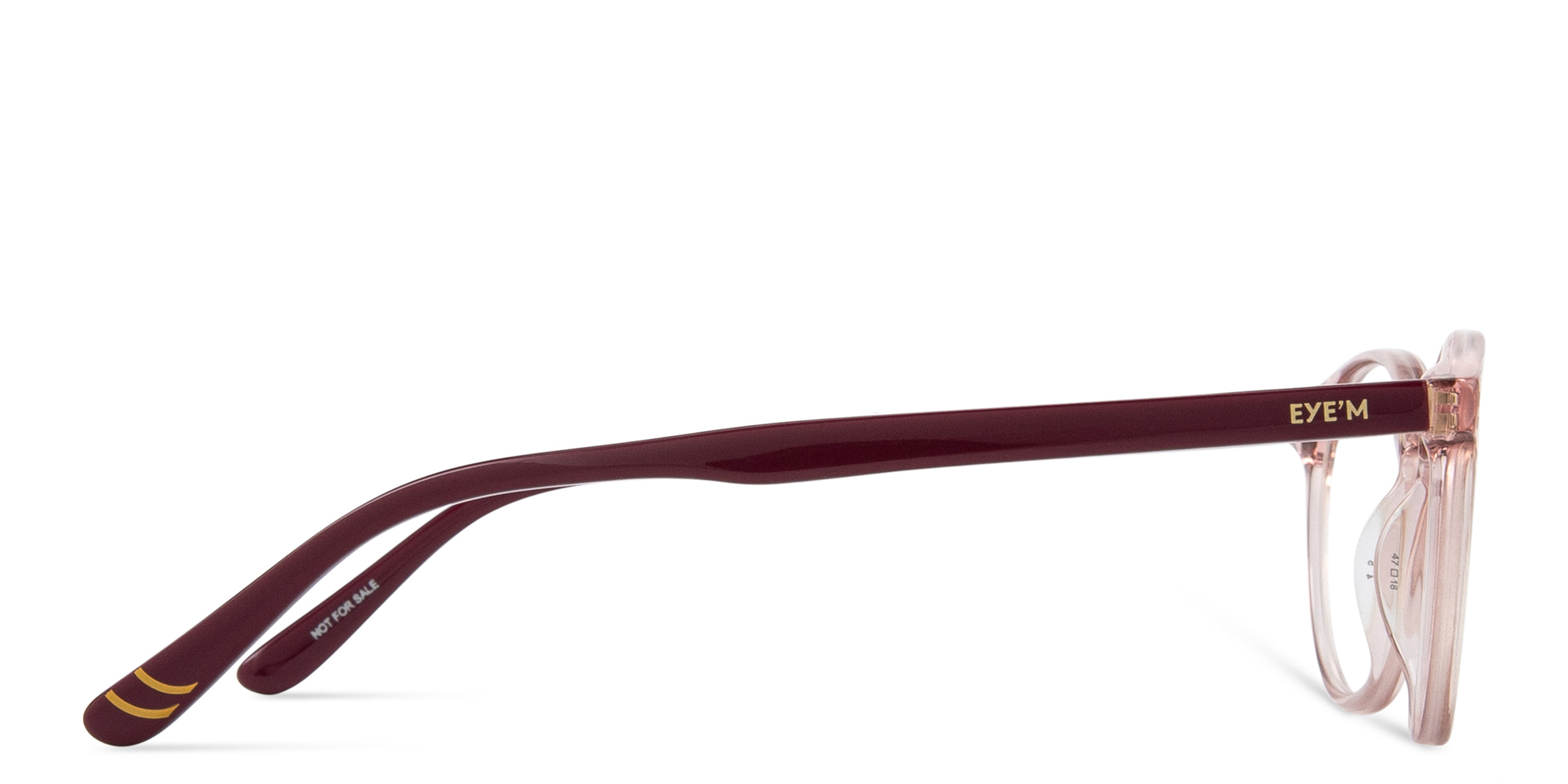 Shop EYE'M Kids Panthos Eyeglasses in Transparent Peach online.