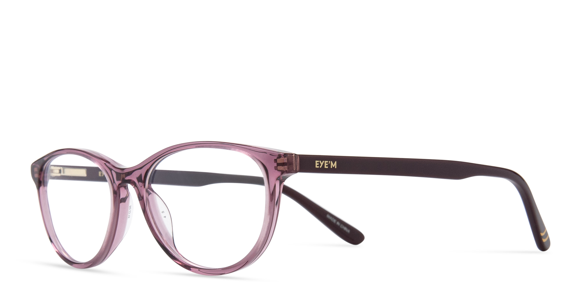 Shop EYE'M Kids Cat-Eye Eyeglasses in Transparent Pink online.
