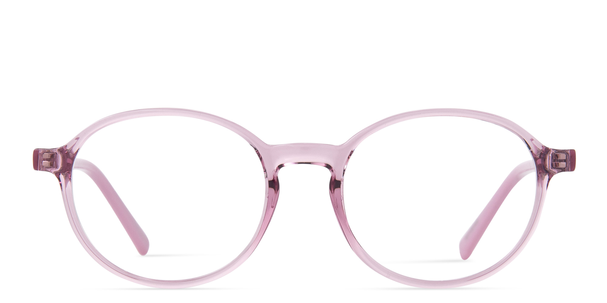Shop EYE'M Kids Panthos Eyeglasses in Transparent Pink online.