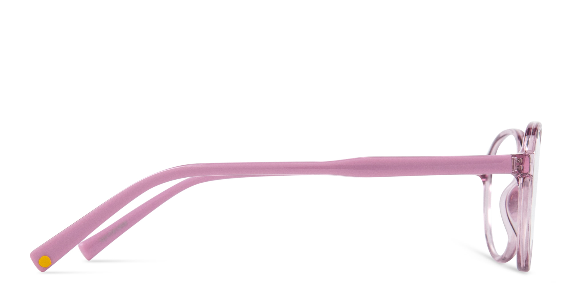 Shop EYE'M Kids Panthos Eyeglasses in Transparent Pink online.