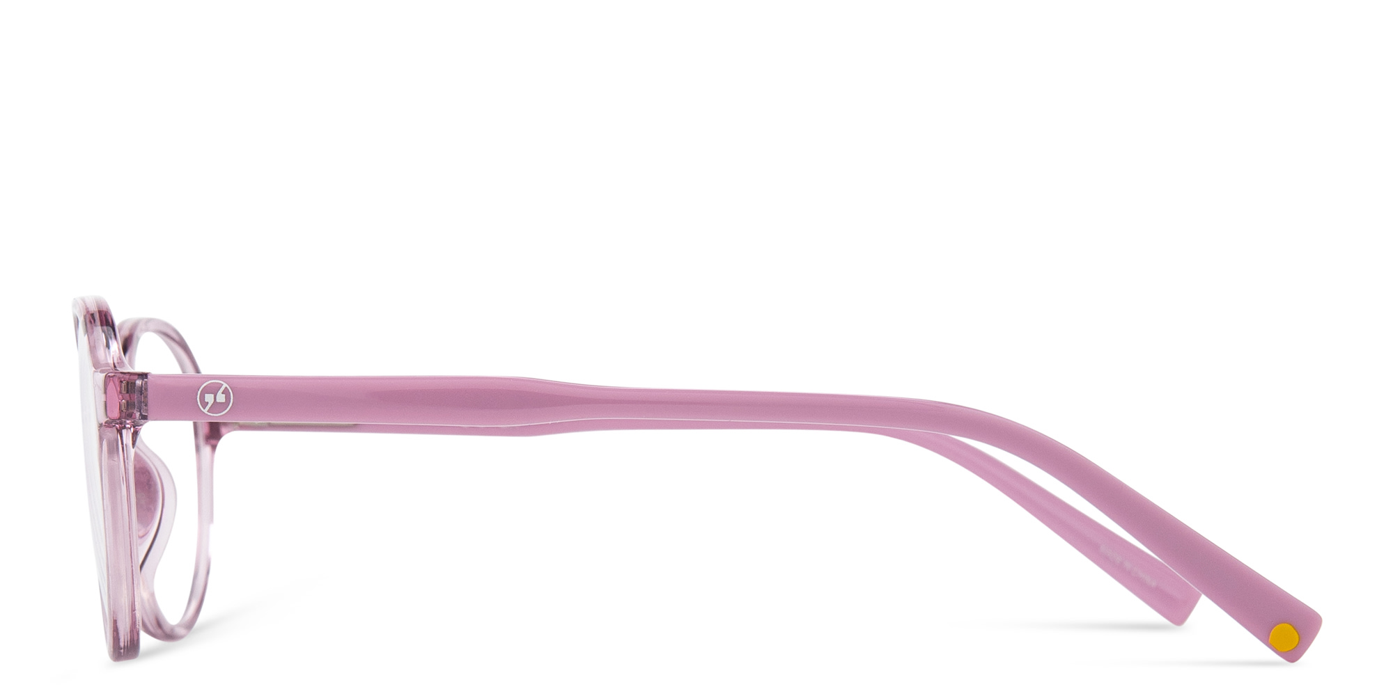 Shop EYE'M Kids Panthos Eyeglasses in Transparent Pink online.