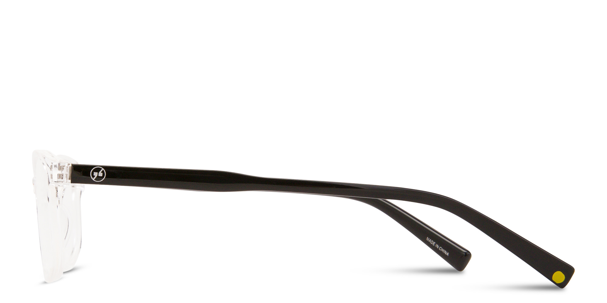 EYE'M Kids Rectangle Eyeglasses in Clear & Black – Product Photo 4