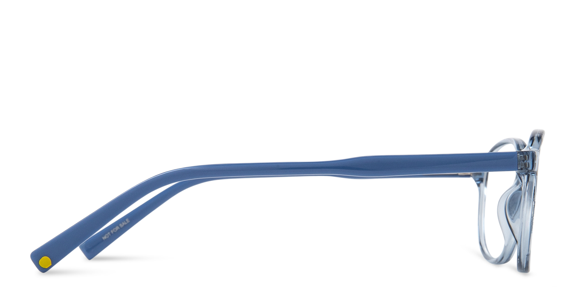 Shop EYE'M Kids Square Eyeglasses in Transparent Blue online.