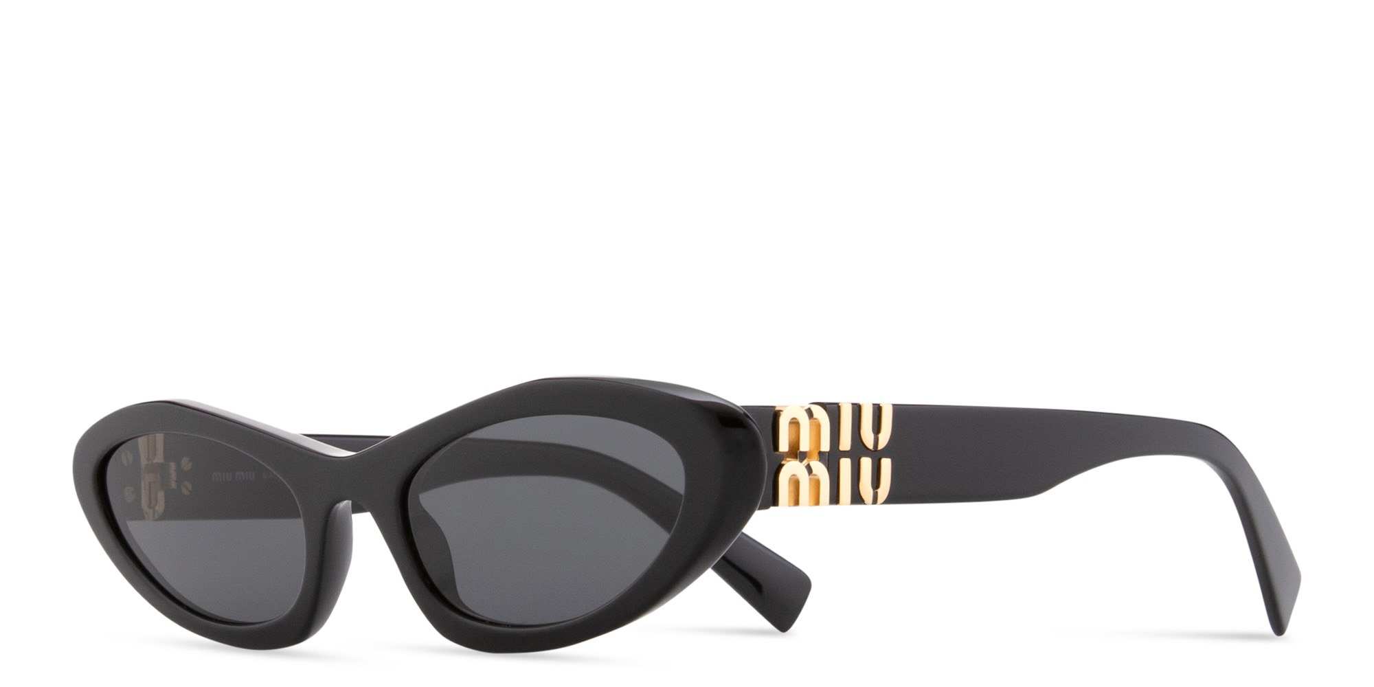 Buy MIU MIU Vertical Logo Irregular Sunglasses Online