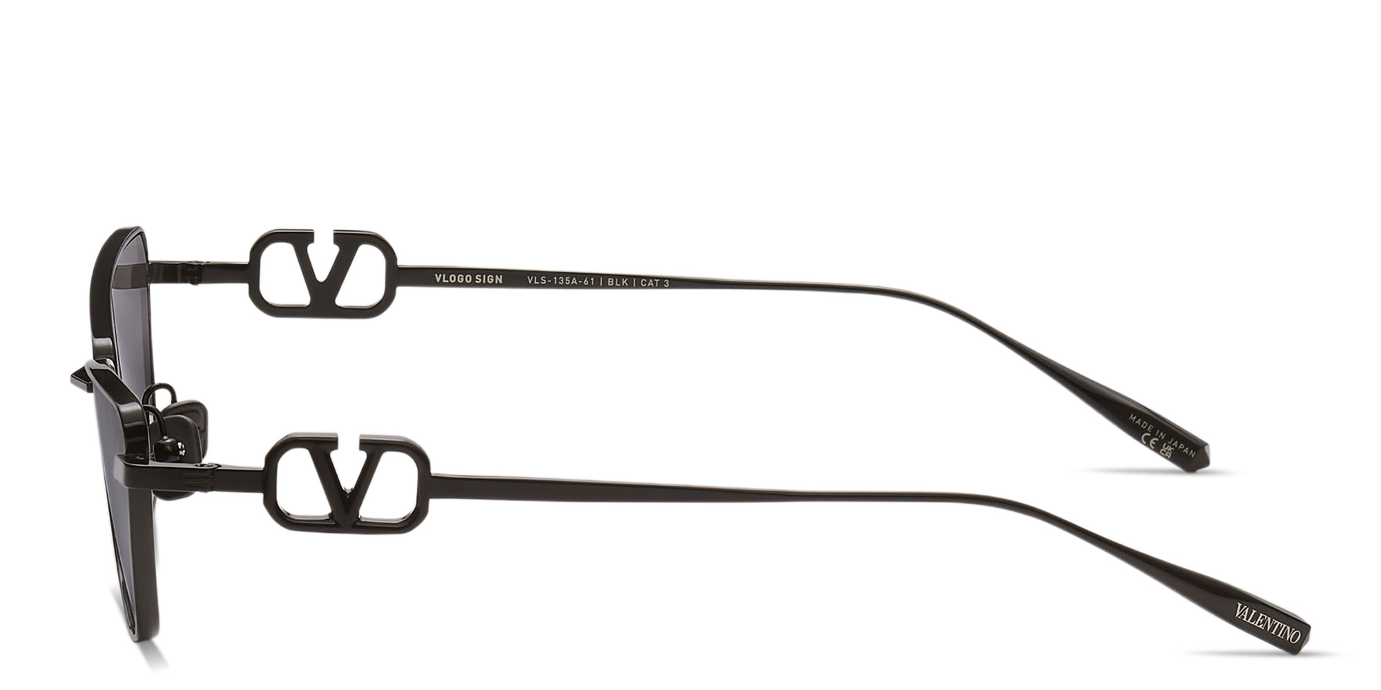 تسوق نظارات شمسية طراز كات آي بشعار V فالنتينو بلون أسود أونلاين.