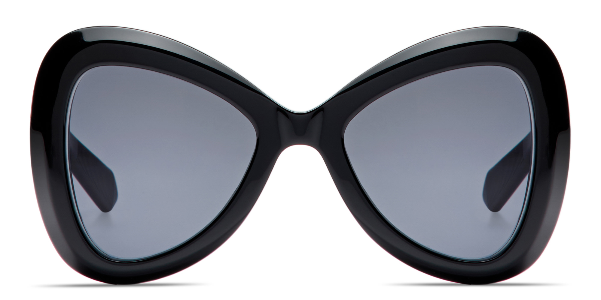 VALENTINO V-Gold III Oversized Irregular Sunglasses in Black – Product Photo 1