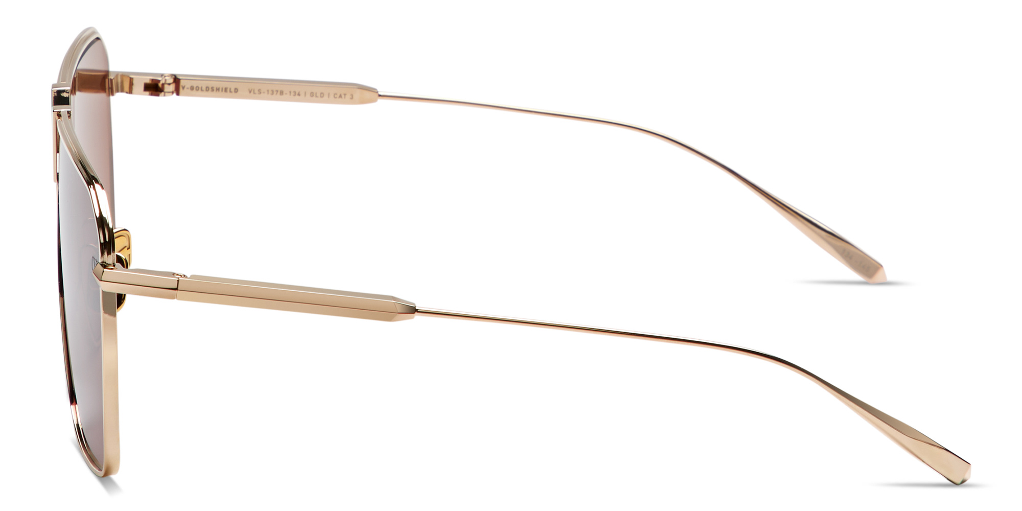 Shop VALENTINO V-Goldshield Unisex Wide Mask Sunglasses in Gold online.