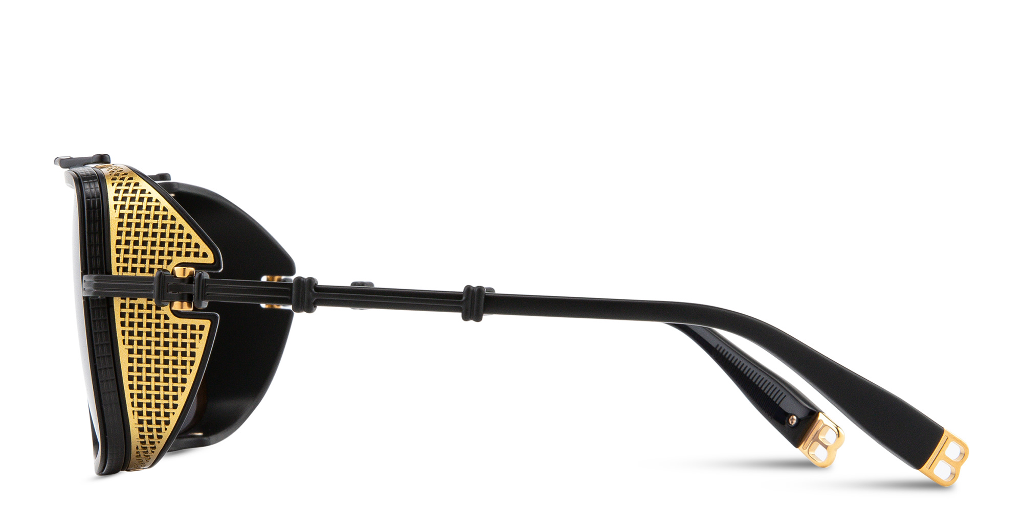 Shop BALMAIN O.R. Unisex Square Sunglasses in Black online.