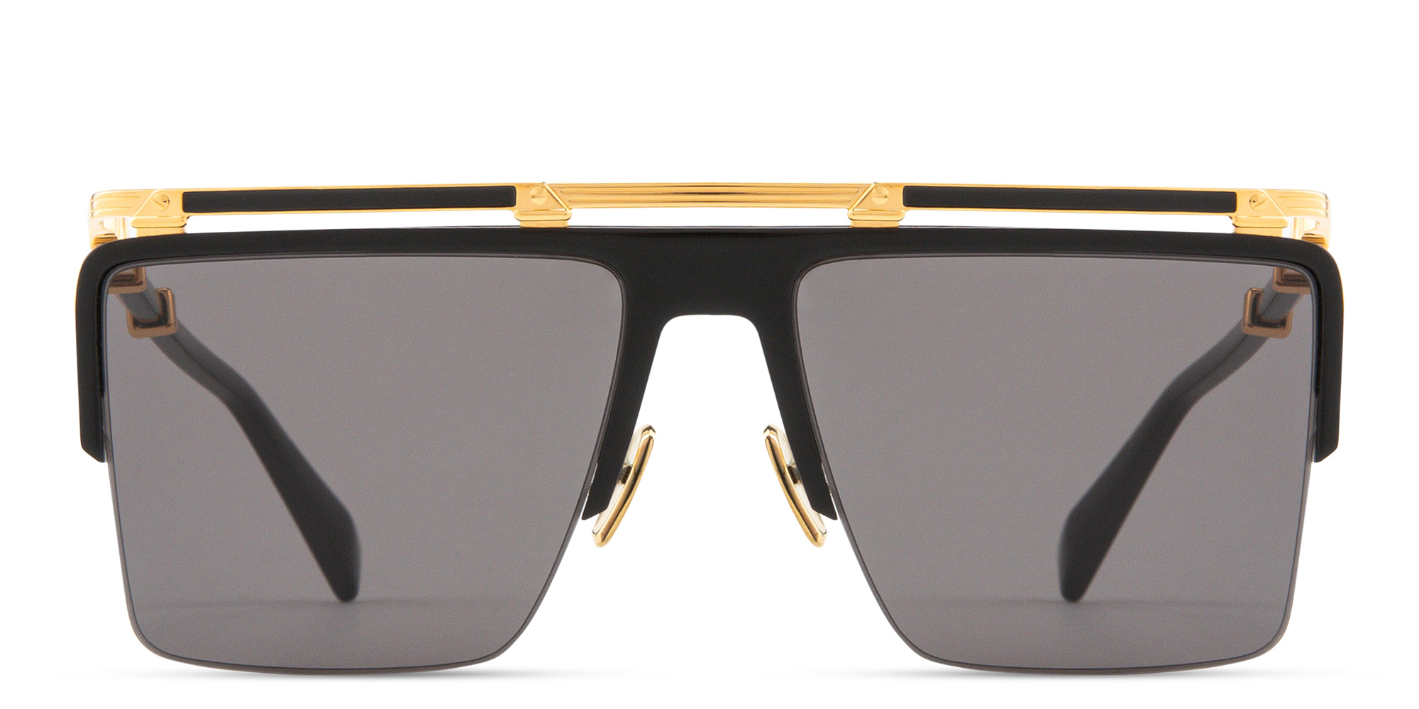 تسوق نظارات شمسية تريونف طراز أفياتور بنصف إطار للجنسين بالمان بلون أسود أونلاين.