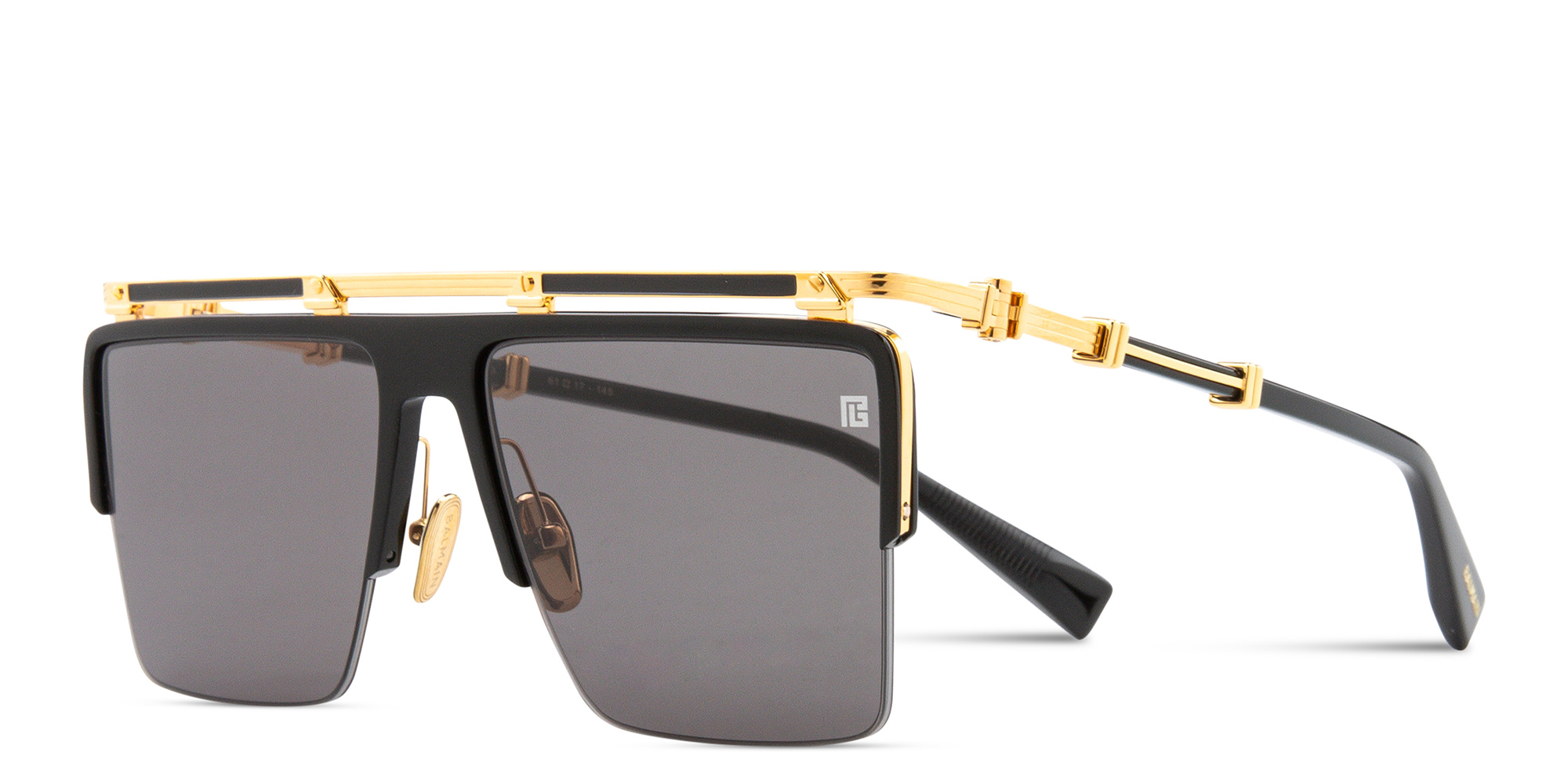 تسوق نظارات شمسية تريونف طراز أفياتور بنصف إطار للجنسين بالمان بلون أسود أونلاين.