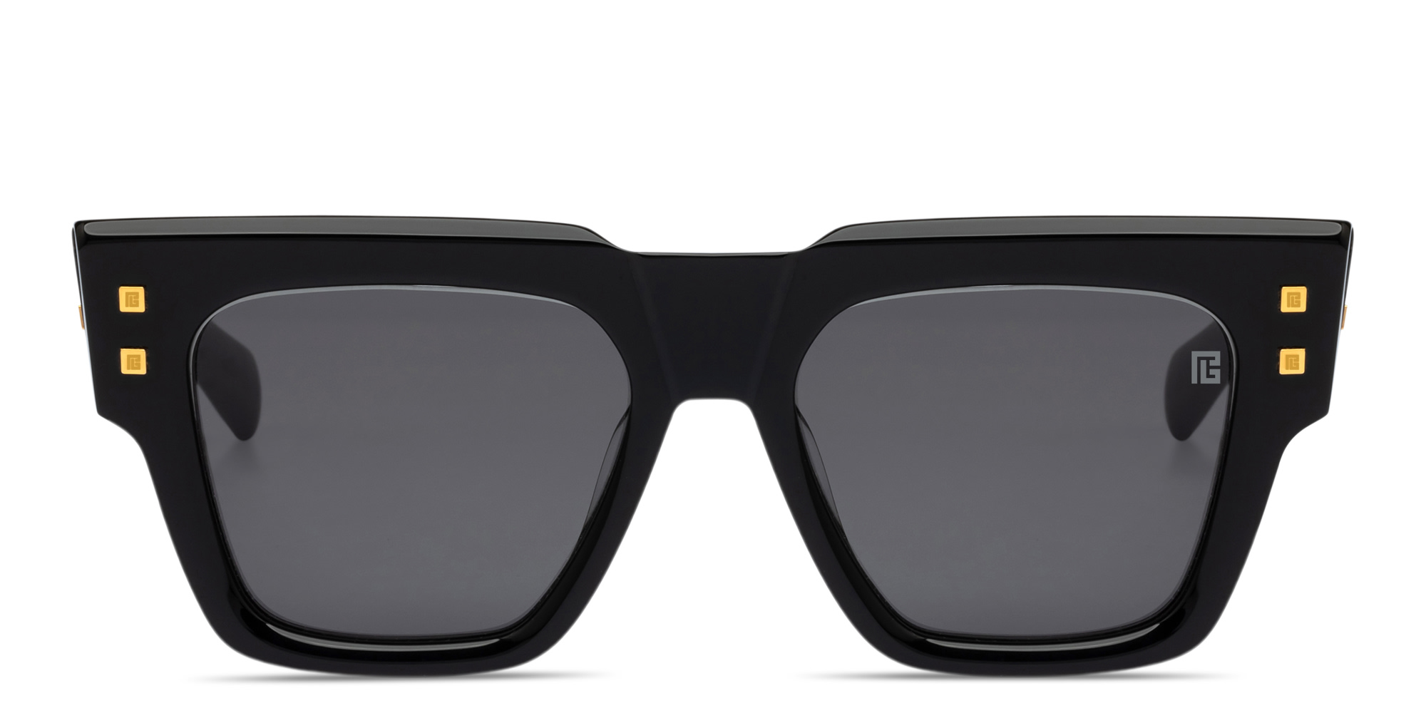 Shop BALMAIN B-Army Unisex Square Sunglasses in Black online.