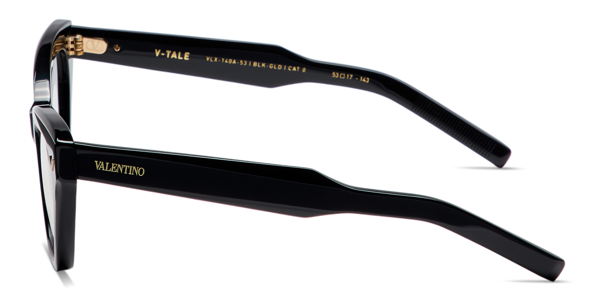 Shop VALENTINO V-Tale Cat-Eye Eyeglasses in Black online.