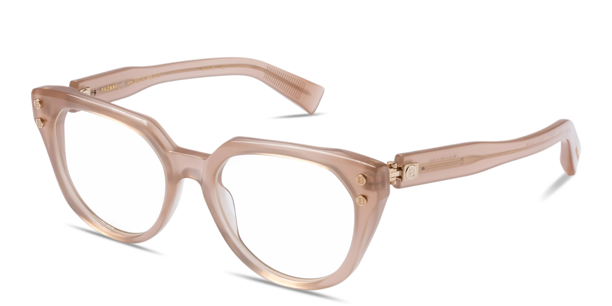 Shop BALMAIN Yvonne Square Eyeglasses in Nude online.