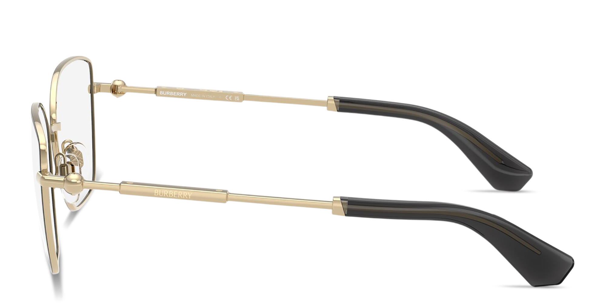 BURBERRY Engraved Logo Cat-Eye Eyeglasses in Black – Product Photo 3