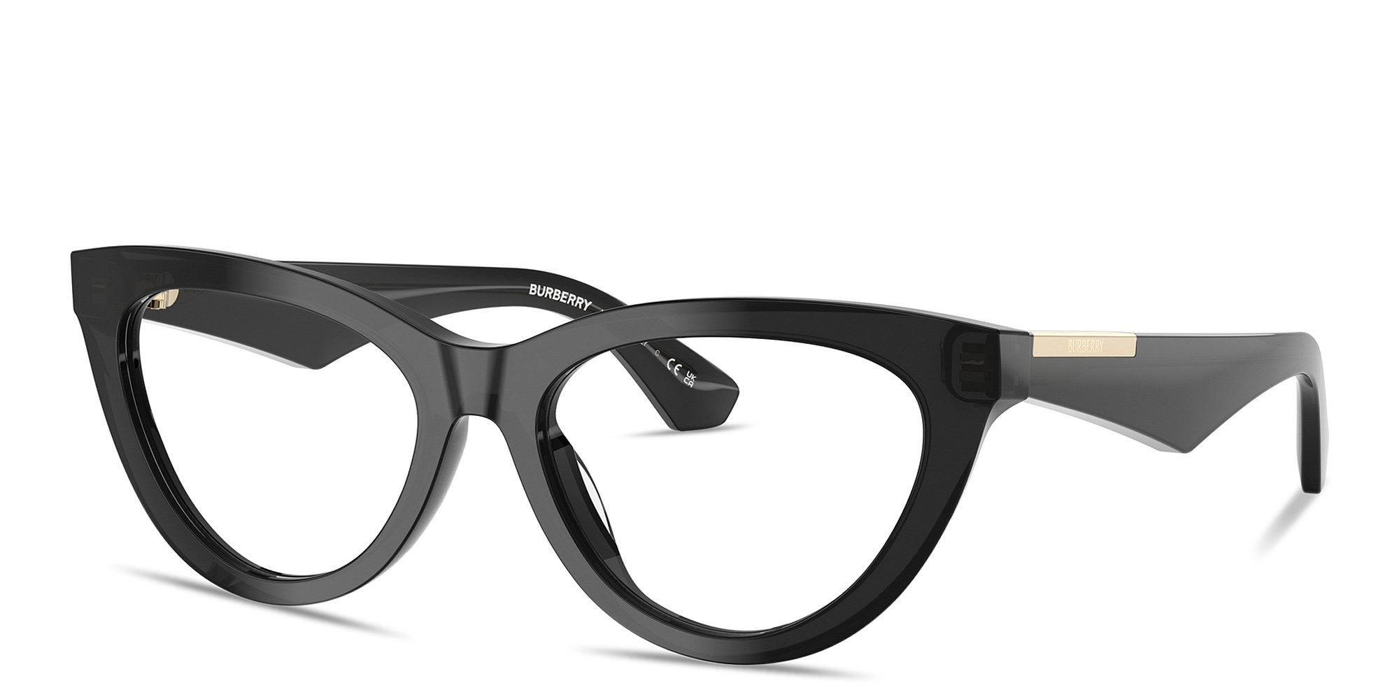 Shop BURBERRY Classic Cat-Eye Eyeglasses in Grey online.