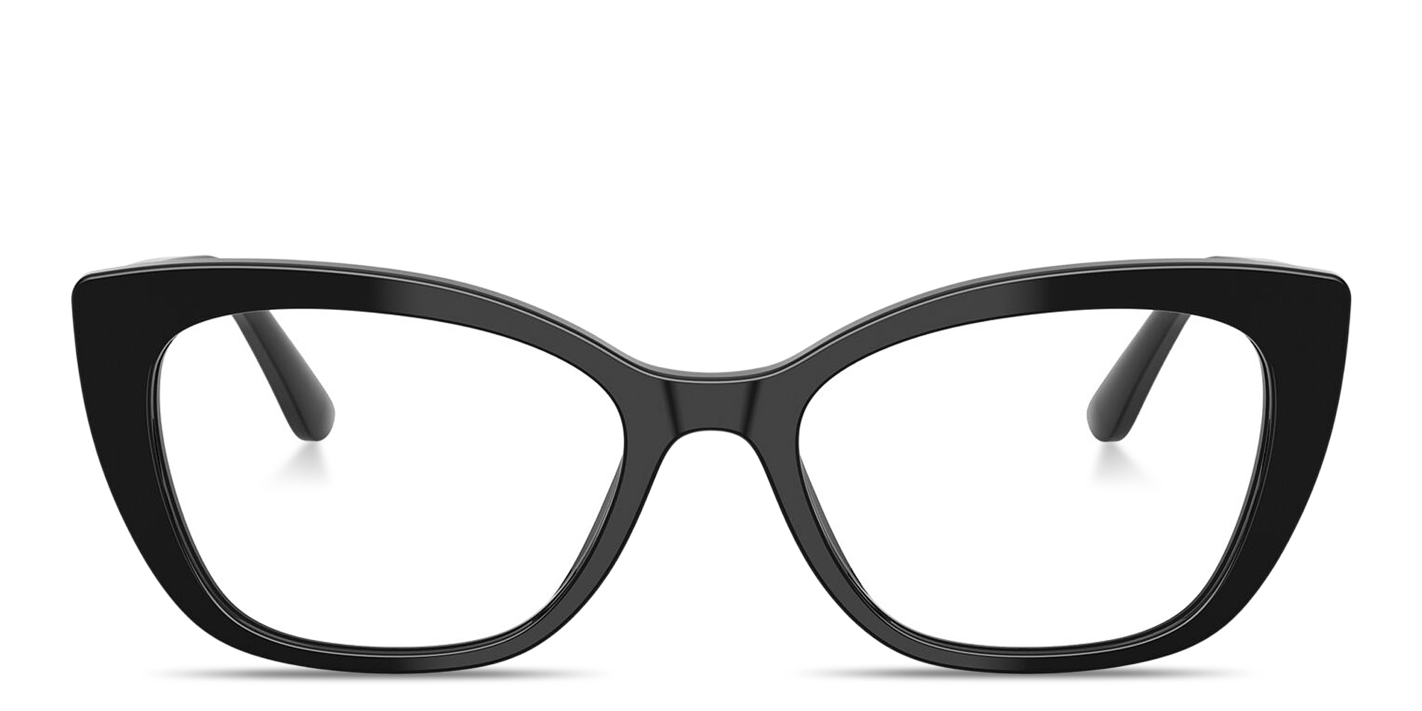 Shop Dolce & Gabbana DG Motif Cat-Eye Eyeglasses in Black online.