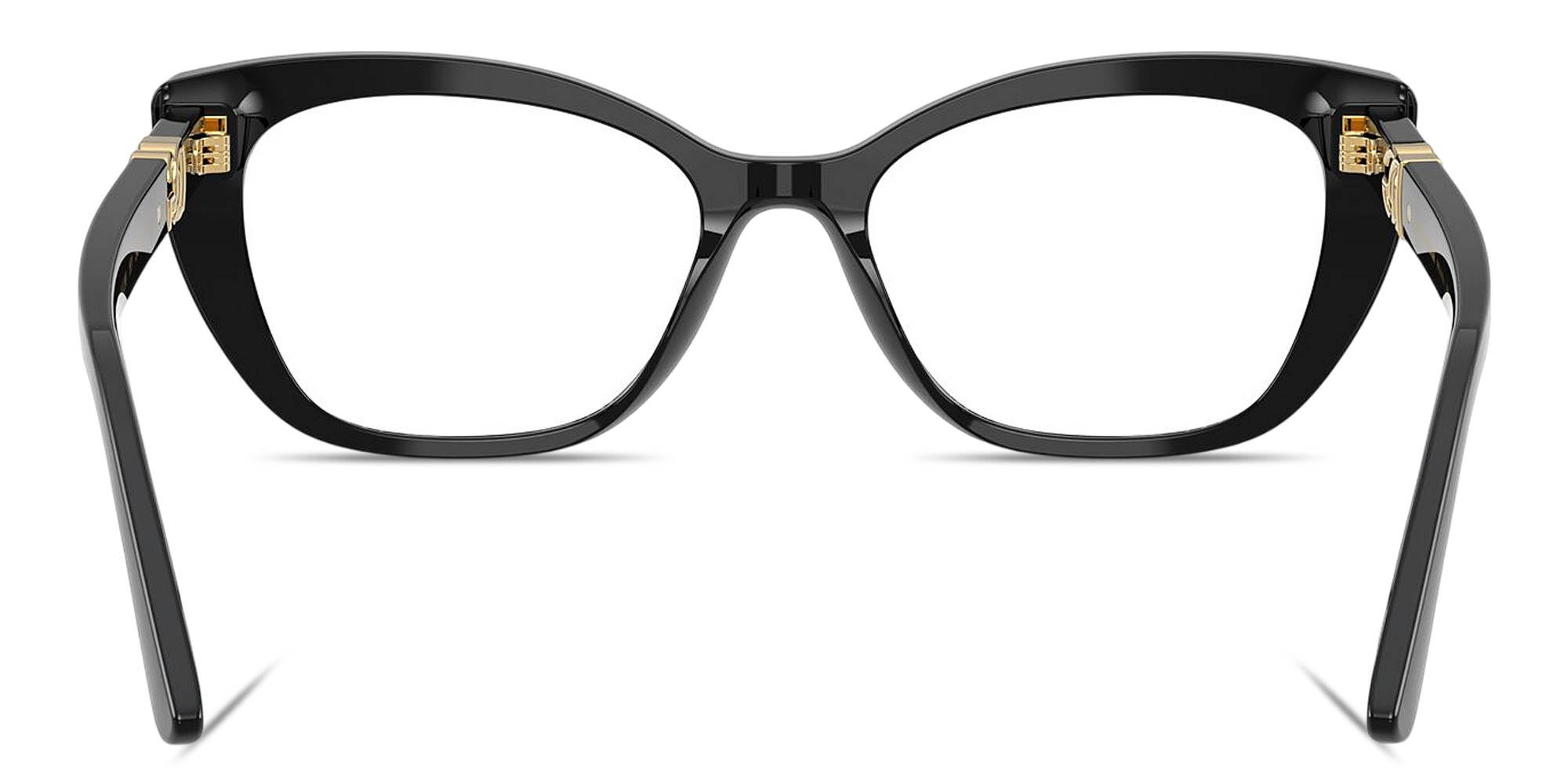 Shop Dolce & Gabbana DG Motif Cat-Eye Eyeglasses in Black online.