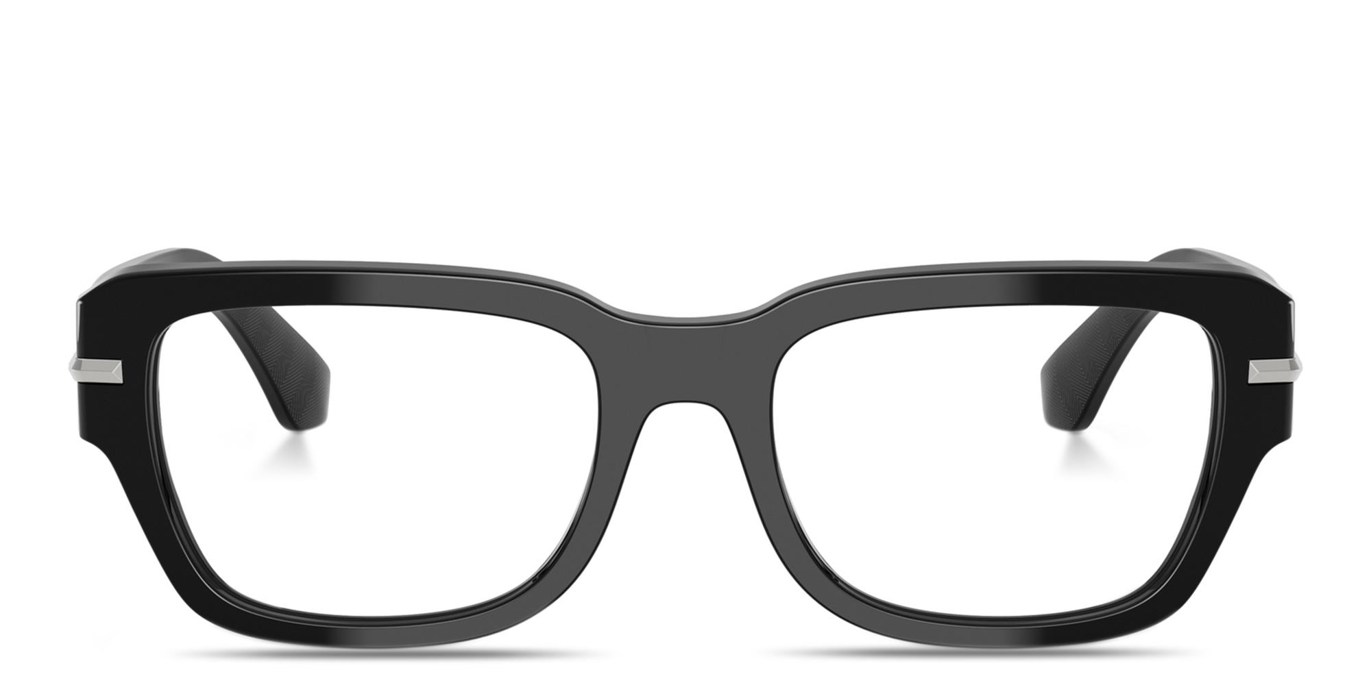 Shop Dolce & Gabbana DNA Square Eyeglasses in Black online.