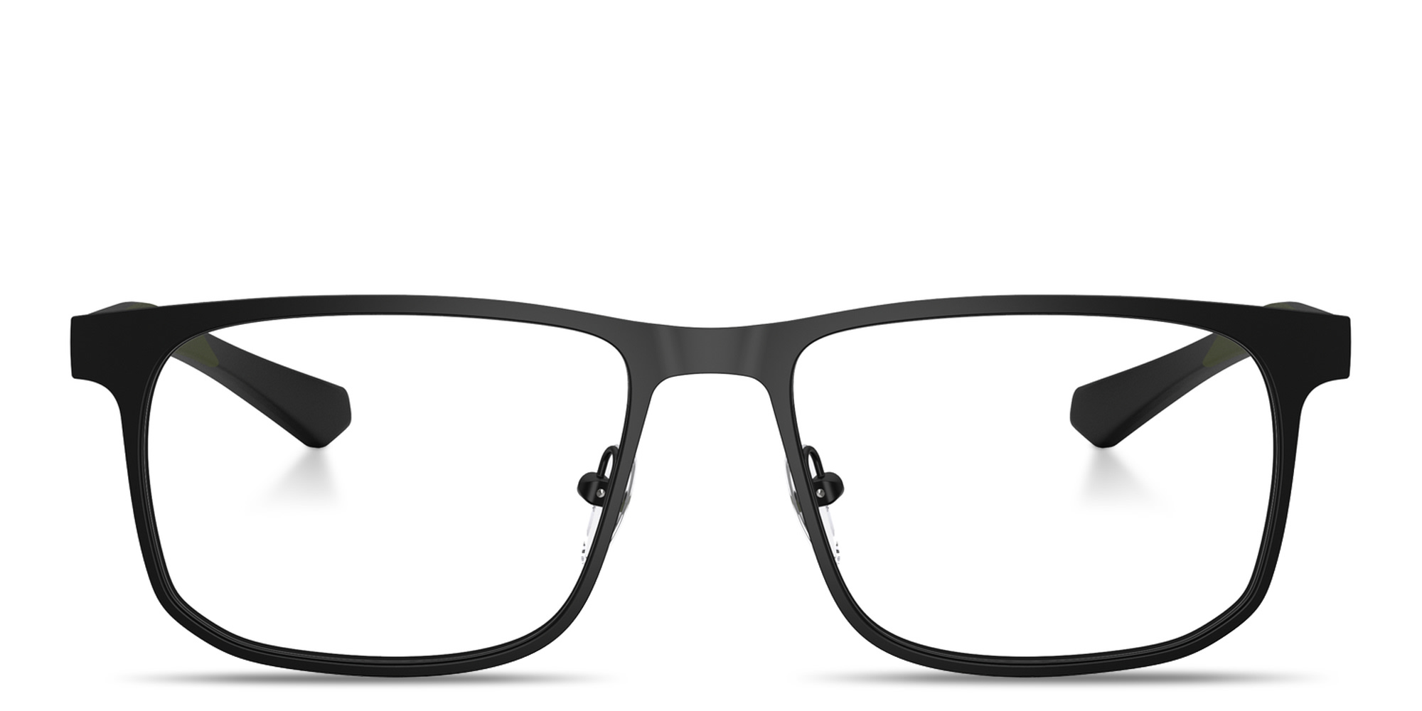 Emporio Armani Essential Leisure Wide Square Eyeglasses in Matte Black – Product Photo 1