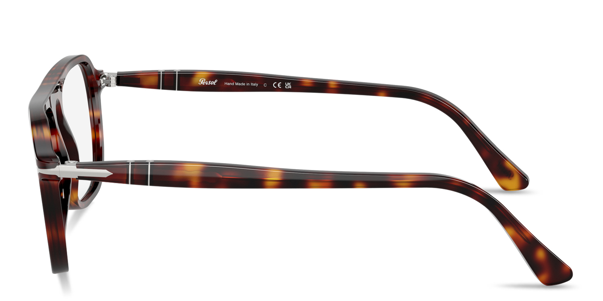 Shop PERSOL Jacques Unisex Square Eyeglasses in Havana online.
