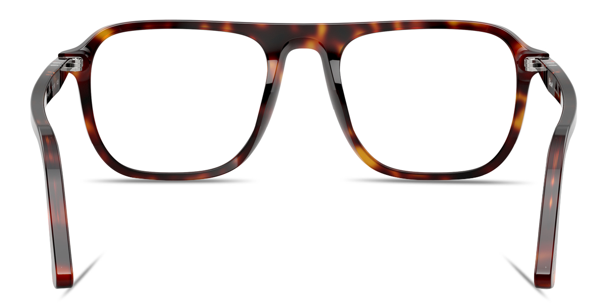 PERSOL Jacques Unisex Square Eyeglasses in Havana – Product Photo 4