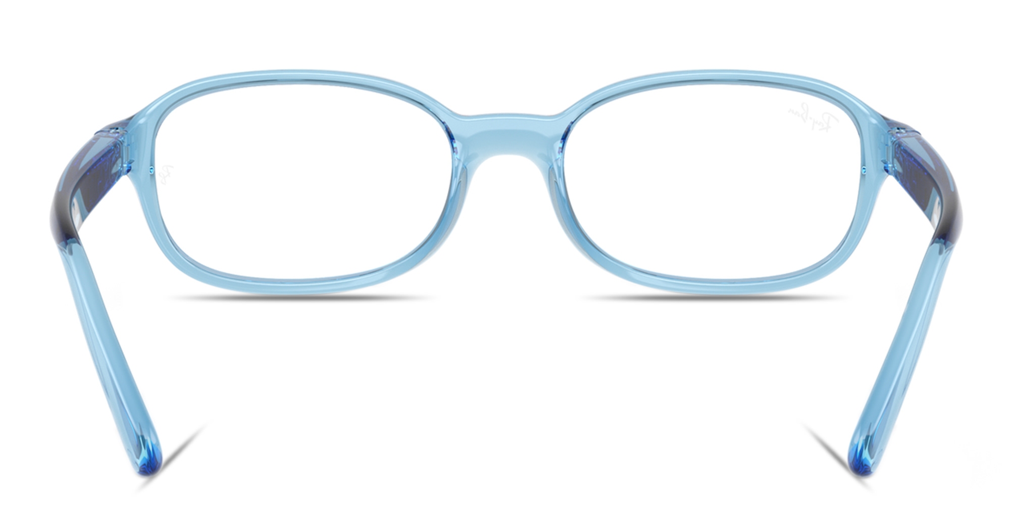 Shop Ray-Ban Junior Optics Kids Bio-Based Pillow Eyeglasses in Transparent Blue online.