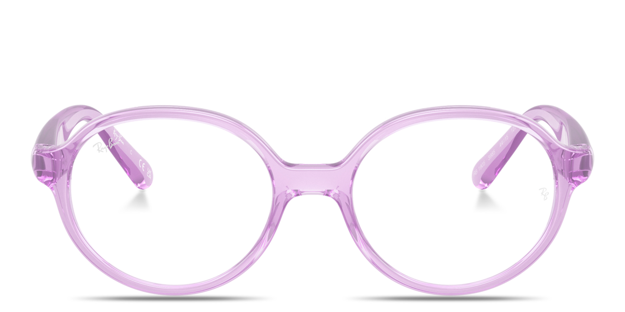 Shop Ray-Ban Junior Optics Kids Bio-Based Panthos Eyeglasses in Transparent Violet online.