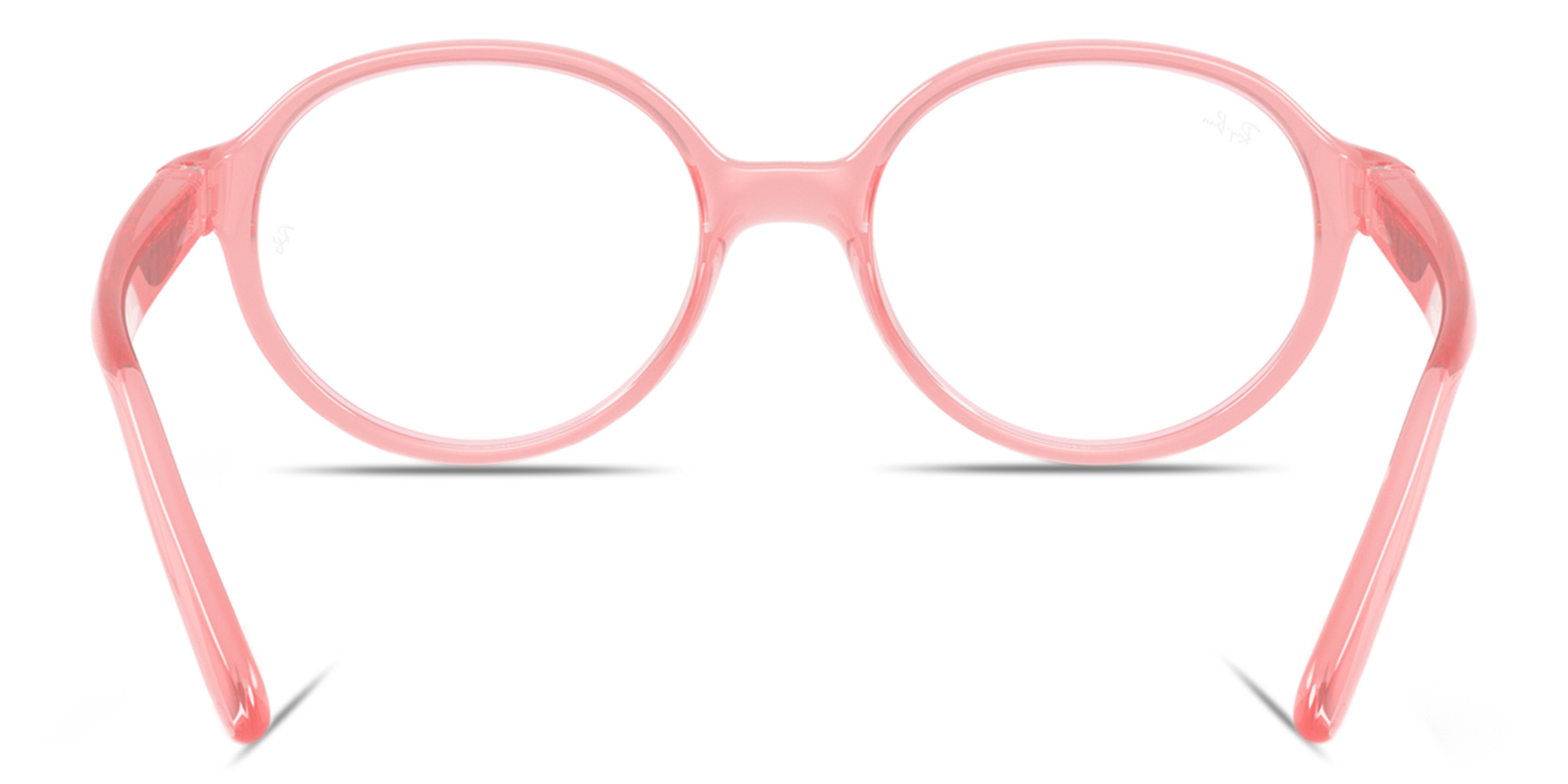 Shop Ray-Ban Junior Optics Kids Bio-Based Panthos Eyeglasses in Transparent Light Pink online.