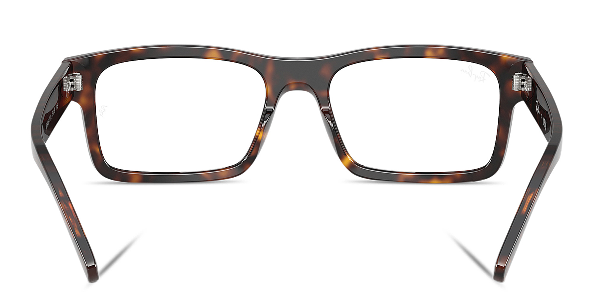Shop Ray-Ban Optics Unisex Rectangle Eyeglasses in Havana online.
