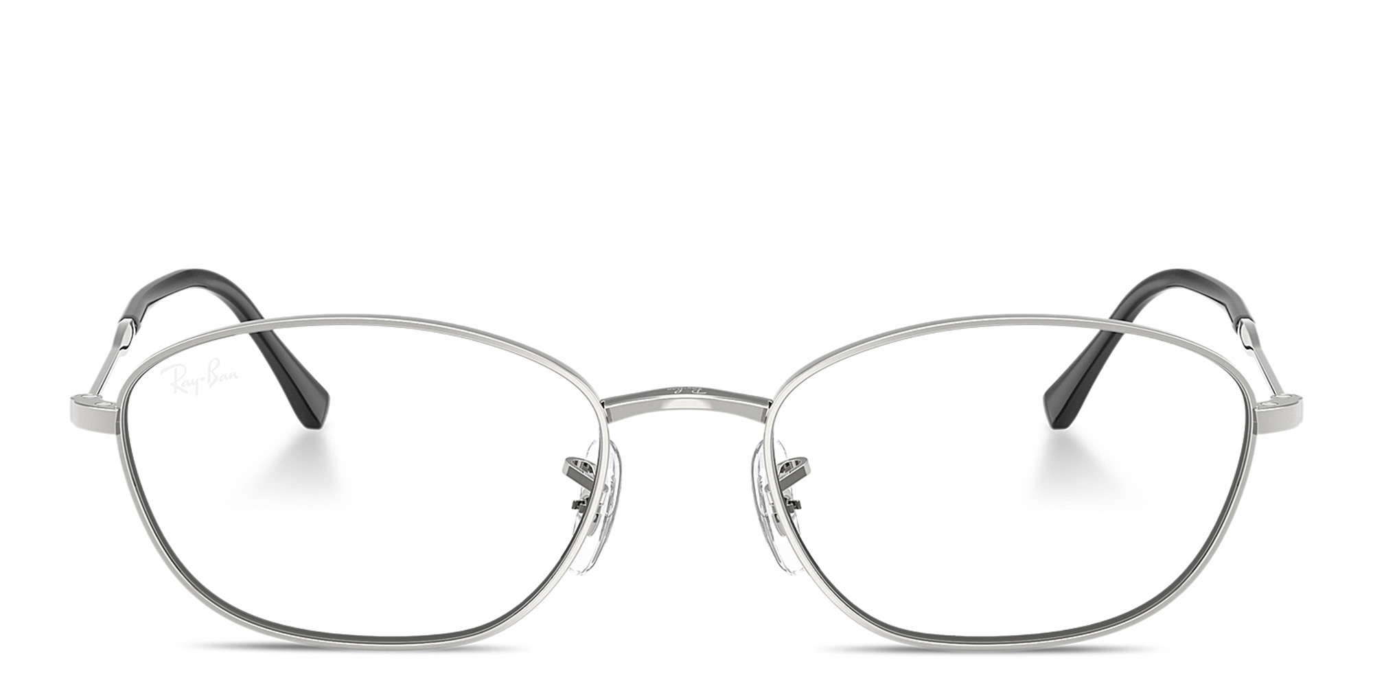 Shop Ray-Ban Optics Irregular Eyeglasses in Silver online.