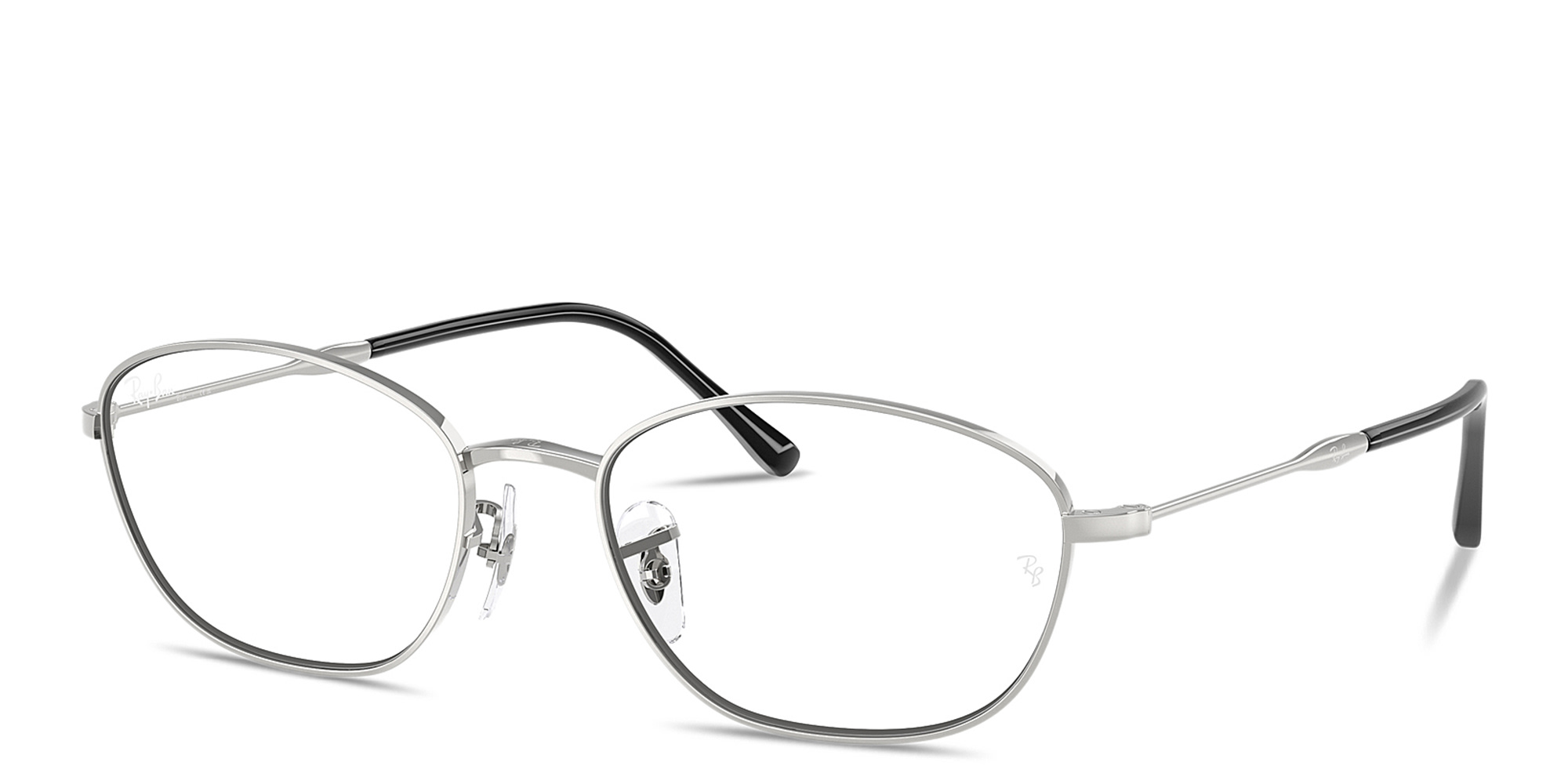 Shop Ray-Ban Optics Irregular Eyeglasses in Silver online.