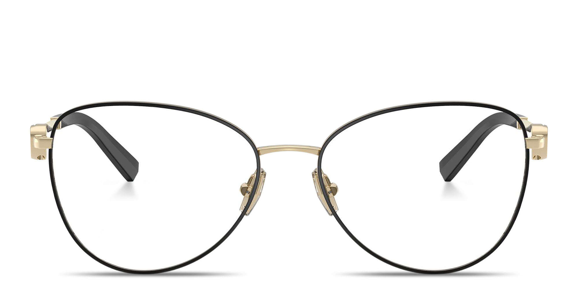 Shop TIFFANY Return To Tiffany Pilot Eyeglasses in Black online.