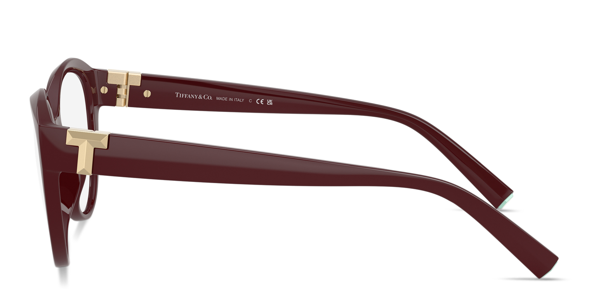 TIFFANY Tiffany T Cat-Eye Eyeglasses in Burgundy – Product Photo 3