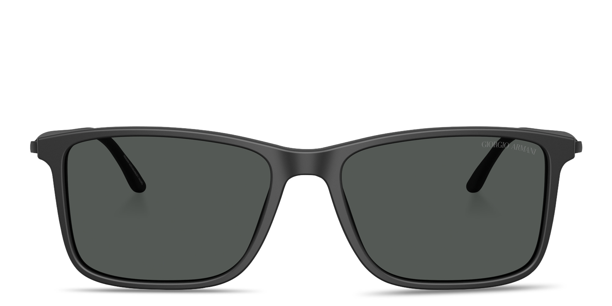 Shop GIORGIO ARMANI Armani Code Rectangle Sunglasses in Matte Black online.