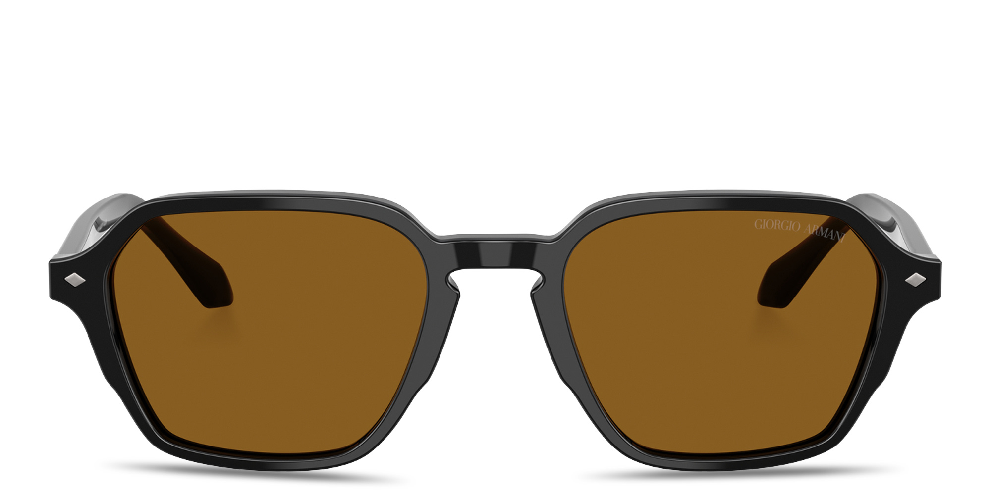 Shop GIORGIO ARMANI Armani Code Square Sunglasses in Black online.