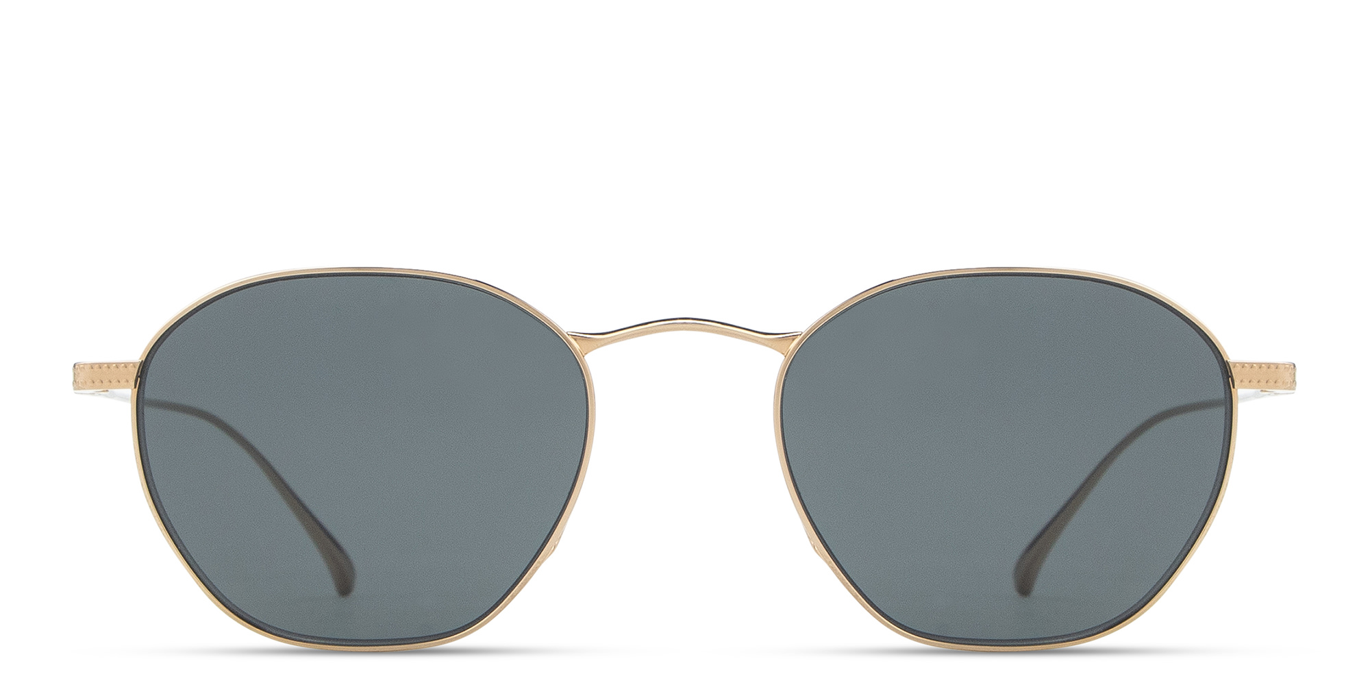 Shop GIORGIO ARMANI Engraved Logo Square Sunglasses in Gold online.