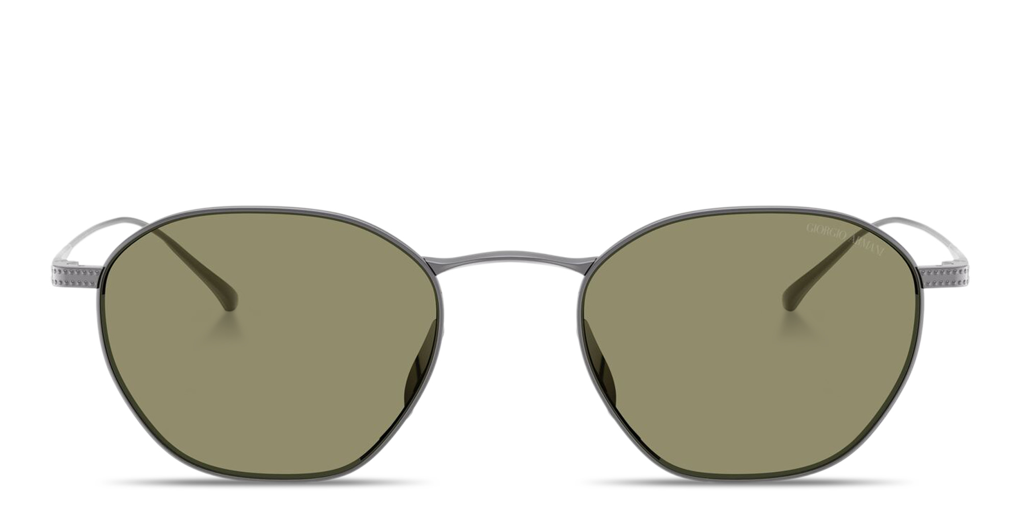 GIORGIO ARMANI Engraved Logo Square Sunglasses in Gunmetal – Product Photo 1