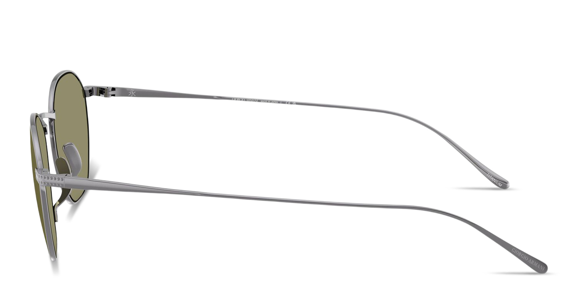 GIORGIO ARMANI Engraved Logo Square Sunglasses in Gunmetal – Product Photo 3